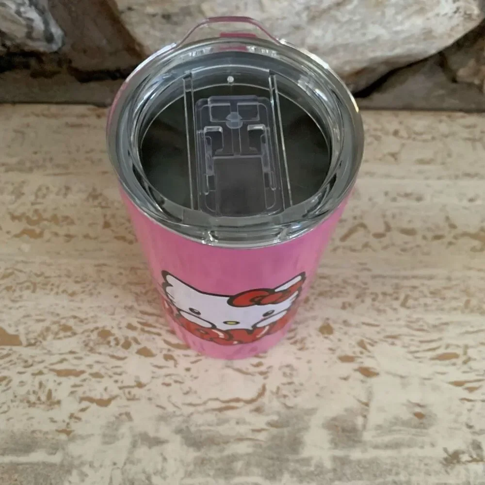 NWOT Blushing Hello kitty Love stainless steel insulated travel mug